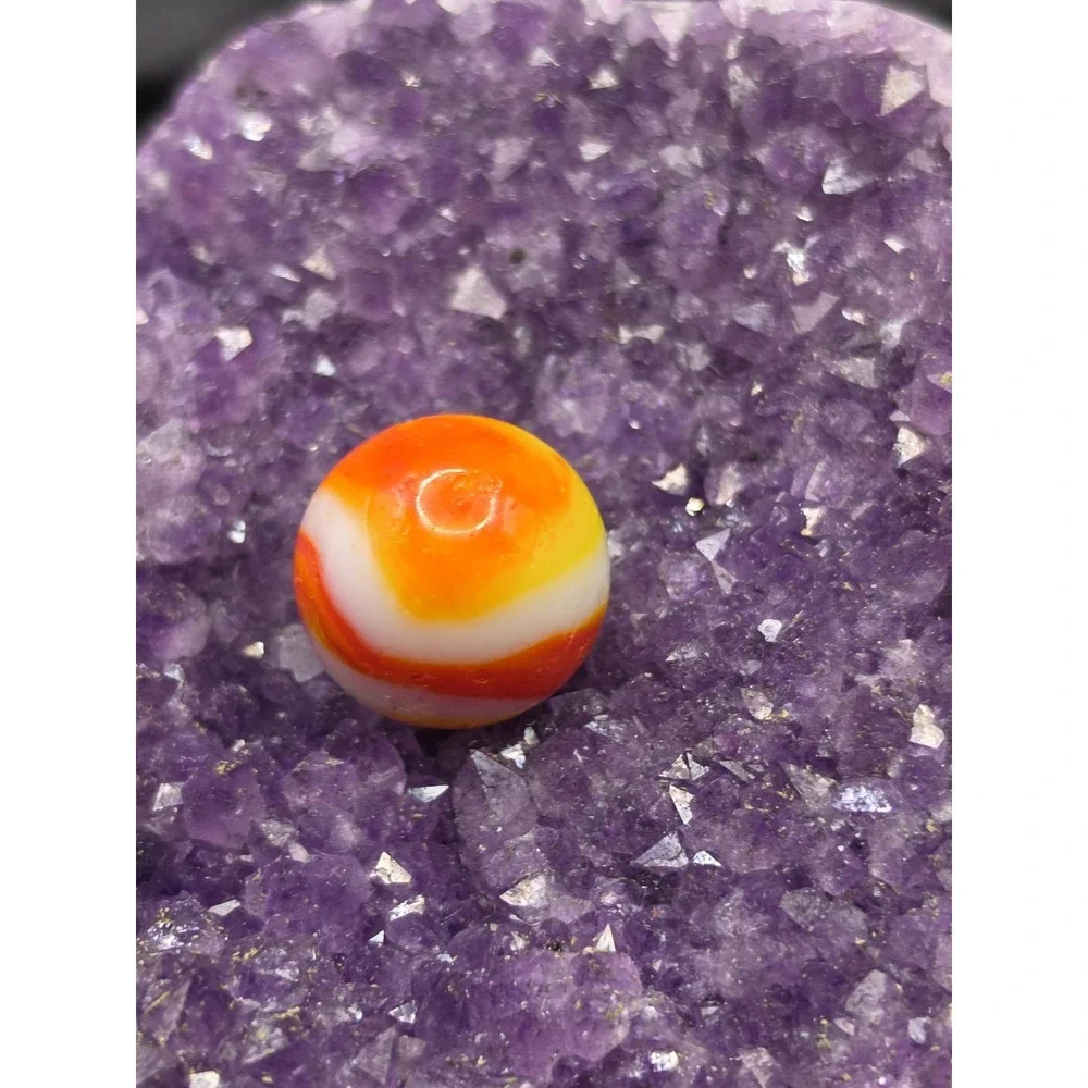 Vintage Peltier Glass NLR Ketchup and Mustard Shooter Marble
